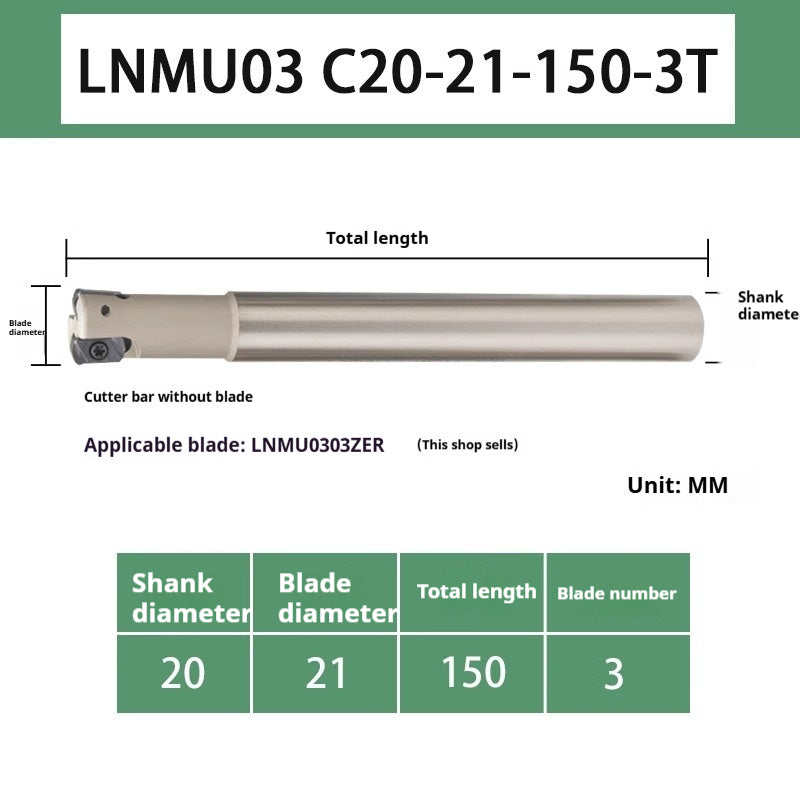 6013 CNC LNMU03 fast feed toolholder CNC machining center high efficiency fast end milling cutter disk double-sided flute milling cutter blade Shandong Denso Pricision Tools Co.,Ltd.